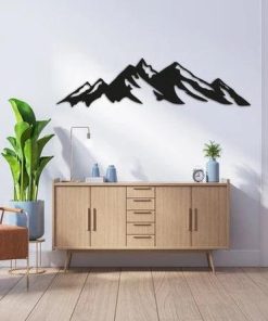 Abstrakte Bergmetall-Wandkunst