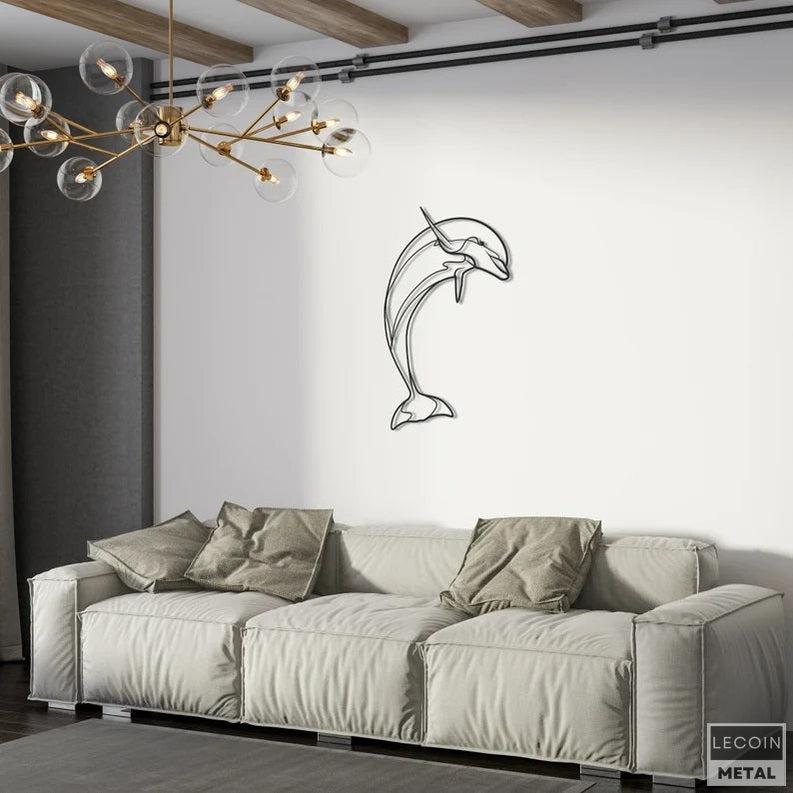 Delfin-Wandkunst-aus-Metall-2 Delfin-Wandkunst aus Metall