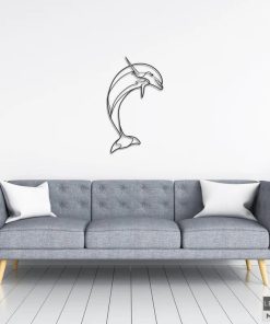 Delfin-Wandkunst aus Metall