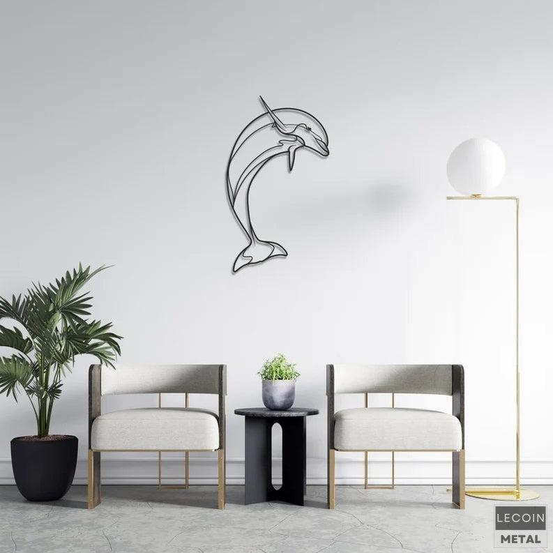Delfin-Wandkunst-aus-Metall-3 Delfin-Wandkunst aus Metall