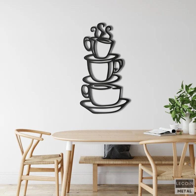 Kaffee-Wandkunst-aus-Metall Kaffee-Wandkunst aus Metall