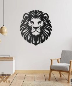 Löwen-Wandkunst aus Metall