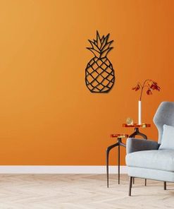 Metall-Ananas-Wandkunst