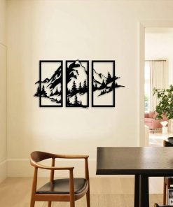 Metall-Berg-Design-Wandkunst