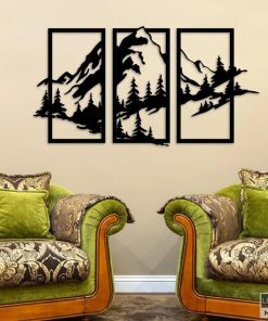 Metall-Berg-Design-Wandkunst