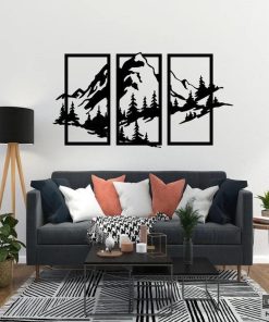 Metall-Berg-Design-Wandkunst