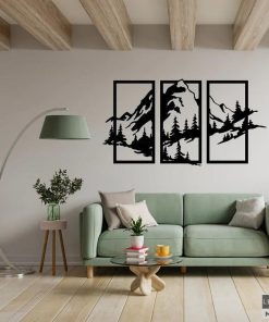 Metall-Berg-Design-Wandkunst