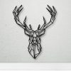 Metall-Hirsch-Wandkunst