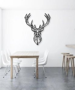 Metall-Hirsch-Wandkunst