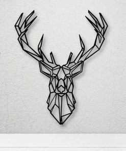Metall-Hirsch-Wandkunst