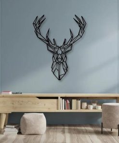Metall-Hirsch-Wandkunst