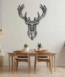 Metall-Hirsch-Wandkunst