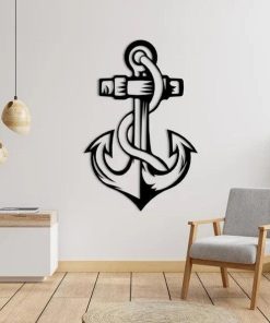 Metall-Marine-Anker-Wandkunst