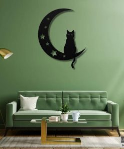 Metall-Mond-Wandkunst