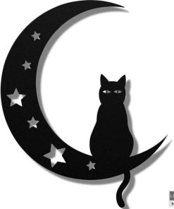 Metall-Mond-Wandkunst