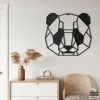 Metall-Panda-Kopf-Wandkunst