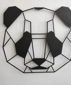 Metall-Panda-Kopf-Wandkunst