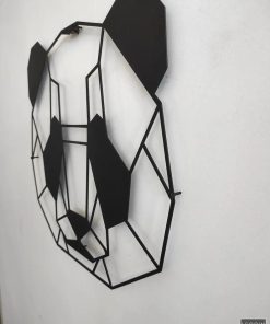 Metall-Panda-Kopf-Wandkunst