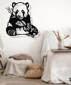 Metall-Panda-Wandkunst
