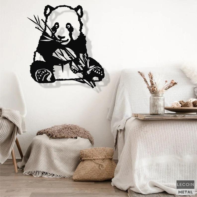 Metall-Panda-Wandkunst-2 Metall-Panda-Wandkunst