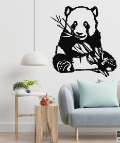Metall-Panda-Wandkunst
