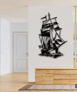 Metall-Segelboot-Wandkunst