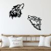 Metall-Wolfskopf-Wandkunst
