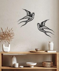 Metallschwalben-Wandkunst