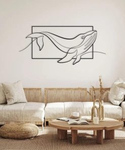 Wal-Wandkunst aus Metall