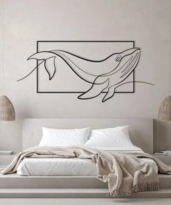 Wal-Wandkunst aus Metall