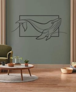 Wal-Wandkunst aus Metall