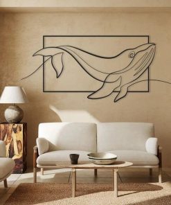 Wal-Wandkunst aus Metall