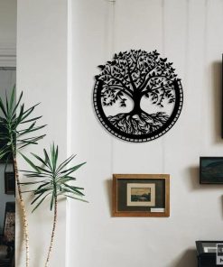 Wanddekoration „Baum des Lebens“ aus Metall für den Außenbereich