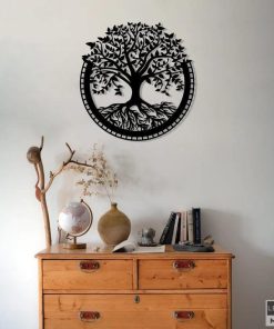Wanddekoration „Baum des Lebens“ aus Metall für den Außenbereich