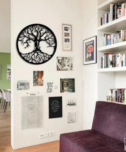 Wandkunst aus Metall mit Baum des Lebens