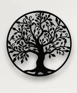 Wandkunst aus Metall mit Baum-des-Lebens-Design