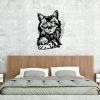Wandkunst aus Metall mit Katzenkopf