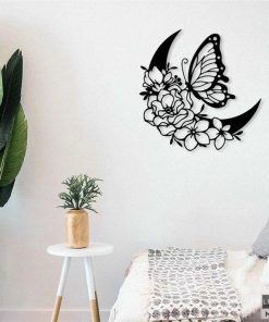 Wandkunst aus Metall mit Schmetterlingen für den Außenbereich