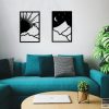 Wandkunst aus Metall mit Sonne und Mond