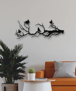 Wandkunst aus Metallzweigen
