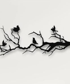 Wandkunst aus Metallzweigen