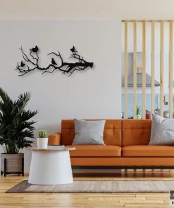 Wandkunst aus Metallzweigen