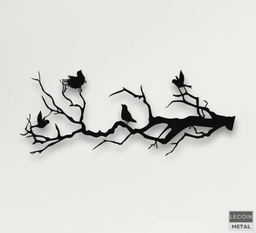 Wandkunst aus Metallzweigen