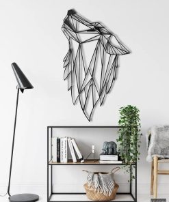 Wolf-Wandkunst aus Metall