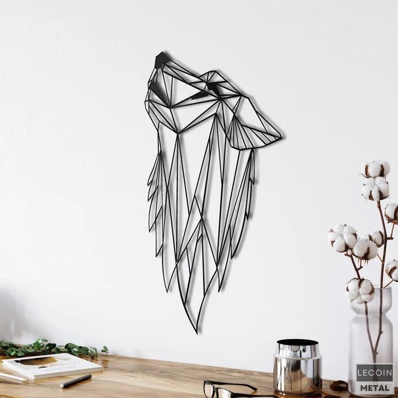 Wolf-Wandkunst-aus-Metall Wolf-Wandkunst aus Metall