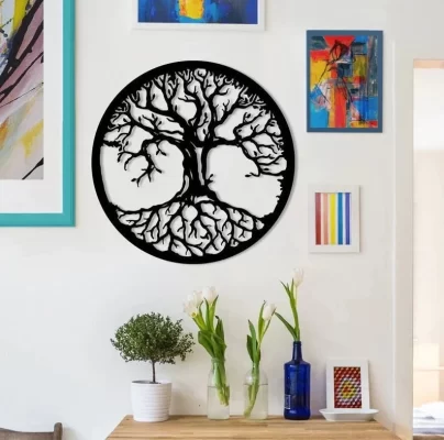 Wanddekorationskollektion Lebensbaum aus Metall